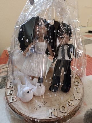 Novio y novia amigurumi boda