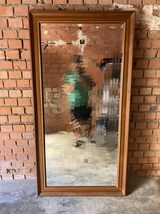 Espejo antiguo madera marrón