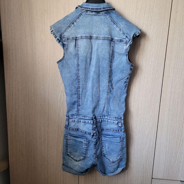 Mono vaquero corto azul