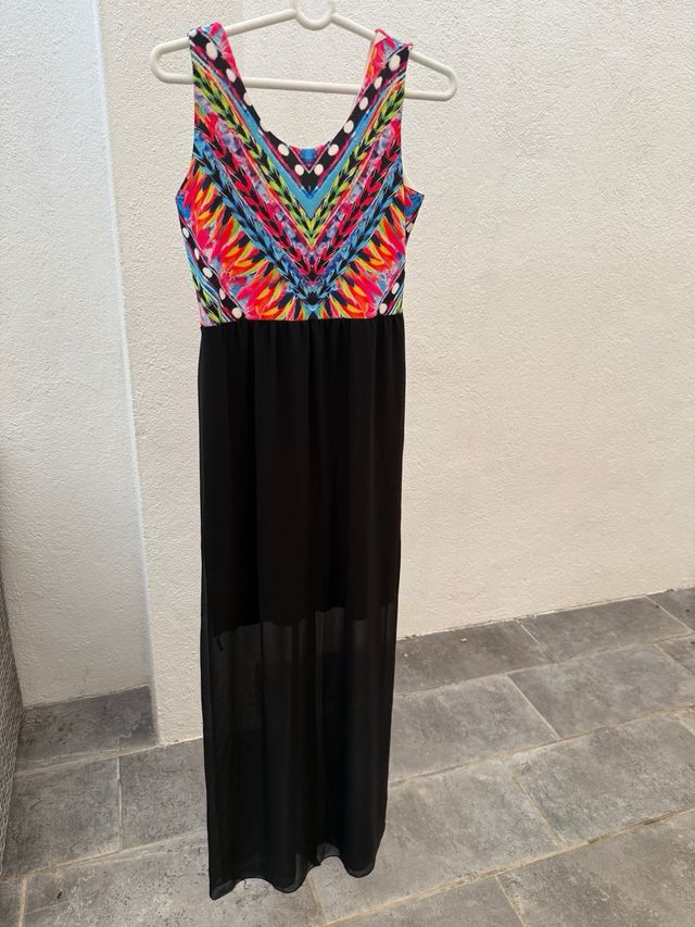 Vestido largo multicolor