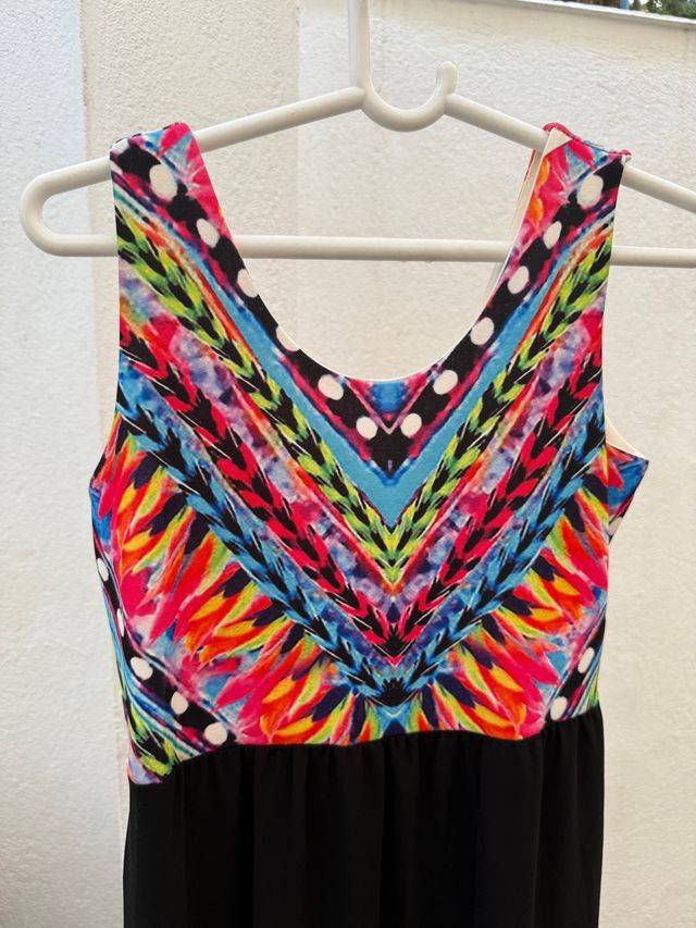 Vestido largo multicolor