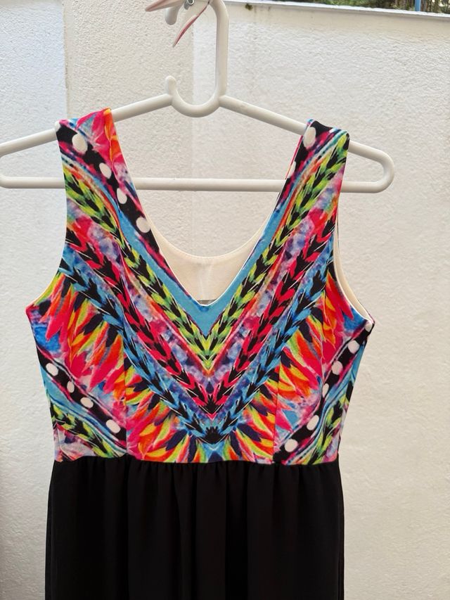 Vestido largo multicolor