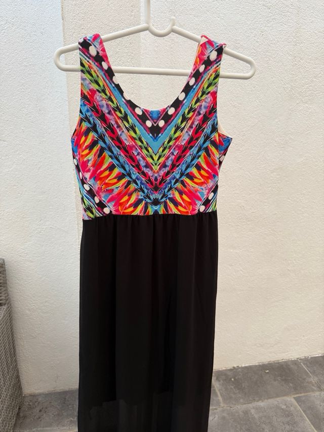 Vestido largo multicolor