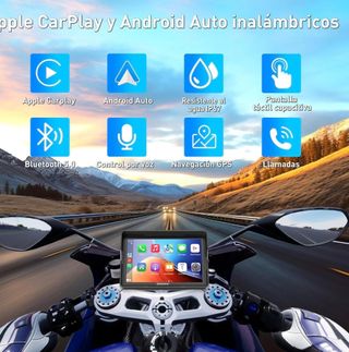 GPS moto 5" Android Auto/CarPlay ESSGOO 