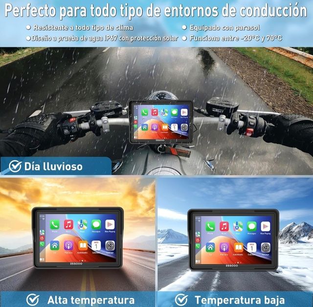 GPS moto 5" Android Auto/CarPlay ESSGOO
