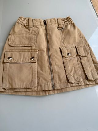 Falda cargo beige - Mini