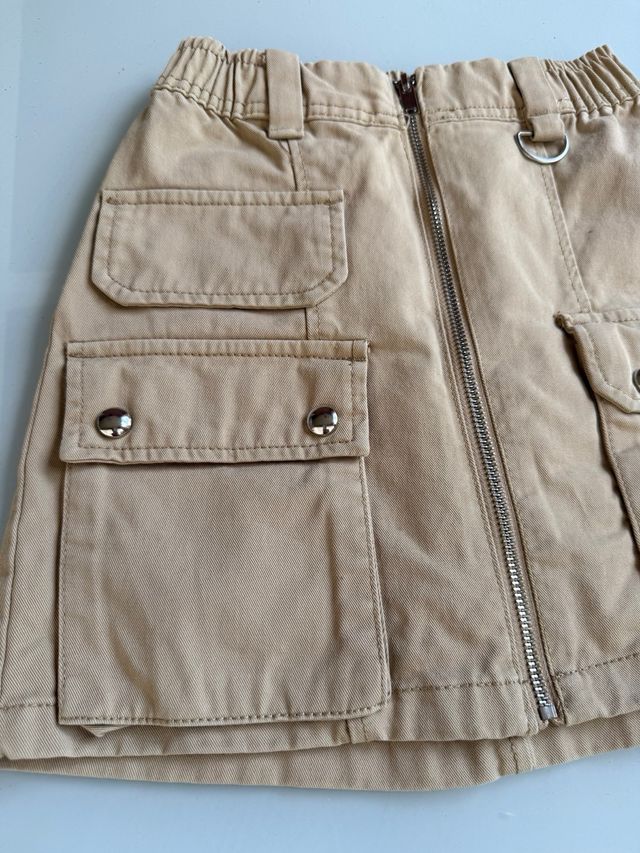 Falda cargo beige - Mini