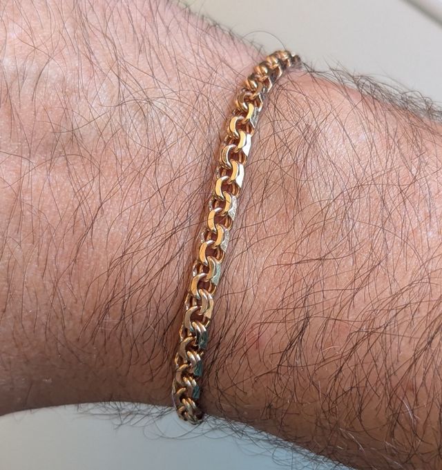 Pulsera de plata 925 chapada en oro rosa