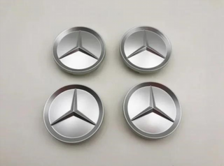 CENTRO DE RUEDA MERCEDES PLATA 64MM