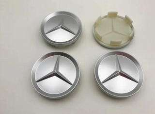 CENTRO DE RUEDA MERCEDES PLATA 64MM