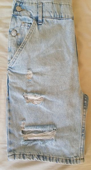Peto denim straight BERSHKA - Azul claro