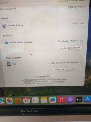 MACBOOK PRO 2020 i5/16GB RAM/512GB SSD