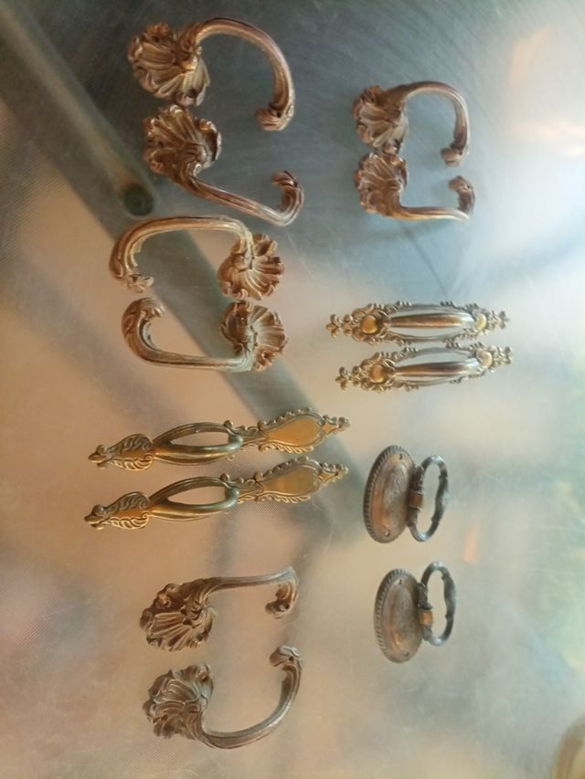 Lote tiradores Bronce - Muebles Antiguos