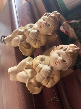 2 Angeli in porcellana - 15cm
