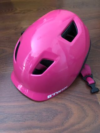 Casco bici B'Twin rosa niña