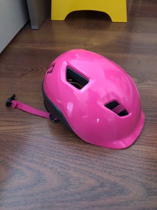 Casco bici B'Twin rosa niña