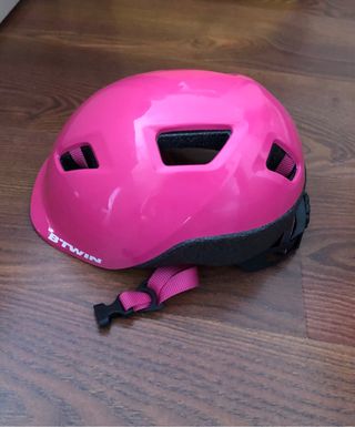 Casco bici B'Twin rosa niña