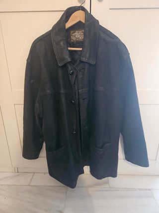 Cazadora Retro de cuero auténtico Vera pelle Italy