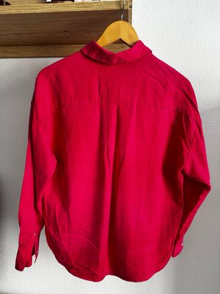 Camisa Mango fucsia talla XS