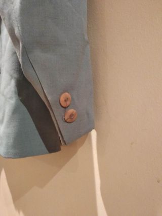Chaqueta de Lino Azul Claro