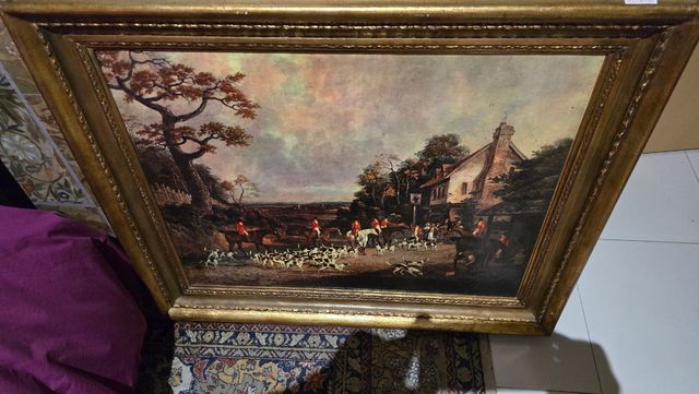 Cuadro vintage antiguo dorado