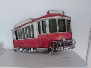 Tranvía rojo vintage decoración