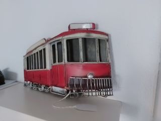 Tranvía rojo vintage decoración