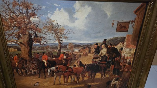 Cuadro antiguo caza vintage