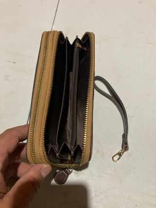 Monedero Montepicaza Beige y Marrón