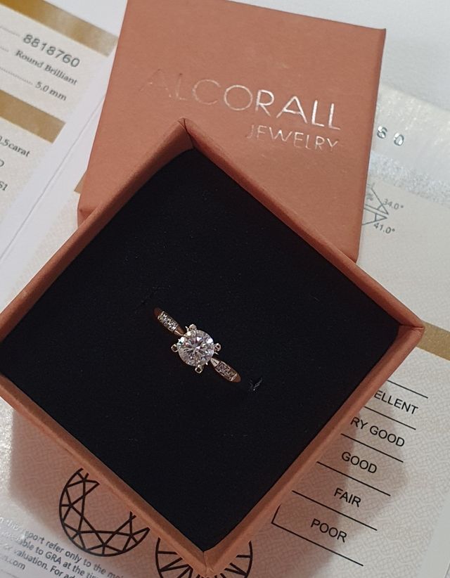 Anillo PLATA Y MOISSANITA. REGALO NAVIDAD.