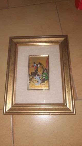 Quadro Dipinto Argento Oro