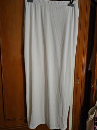 Falda larga Oysho blanca