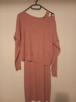 Vestido jersey rosa 