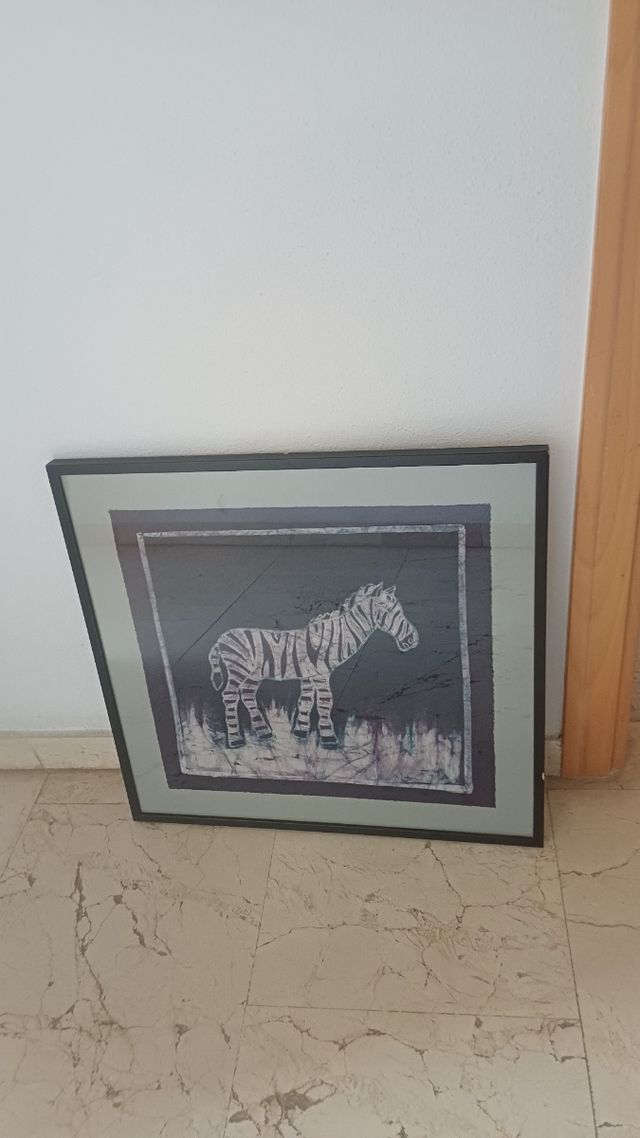 Cuadro cebra batik