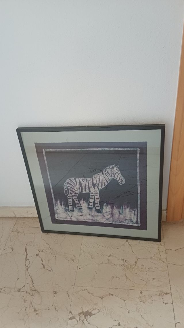 Cuadro cebra batik