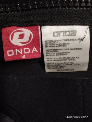 Neopreno ONDA 3/2 talla 14