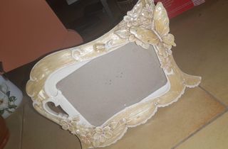 Cornice foto ceramica beige-oro