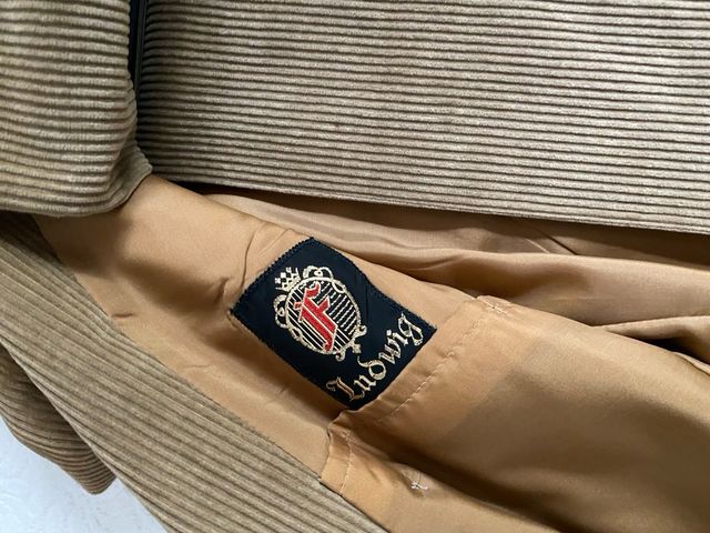 Completo velluto marrone uomo