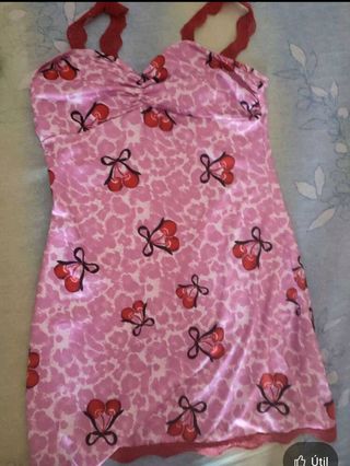 Vestido Corto Rosa y Rojo