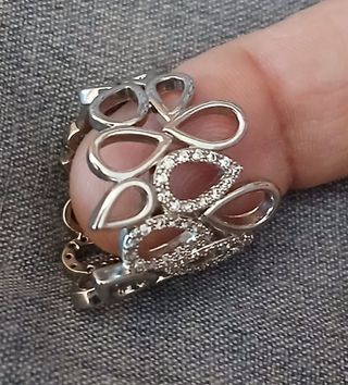 Anillo Plata 925. Mide de diámetro entre 6 y 6,50