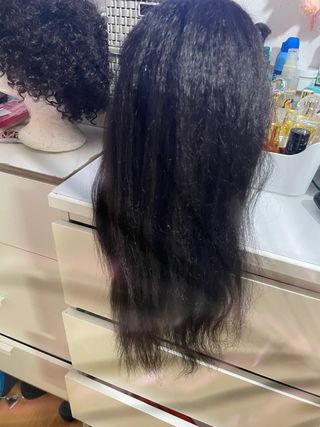 Peluca Pelo Humano Diadema - Negra pelo yaky 