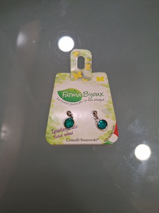 Pendientes Farma Bijoux - Cristales Verdes
