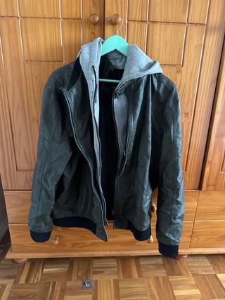 Cazadora doble gris-verde oliva