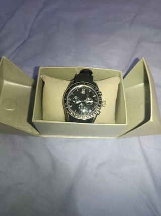 Reloj cronógrafo negro y plata Bodybell