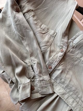 Vestido Zara verde khaki - Talla M