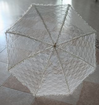 2 x Sombrilla encaje blanco