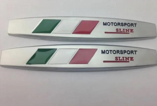 2 EMBLEMAS LOGO SLINE MOTORSPORT ITALIA
