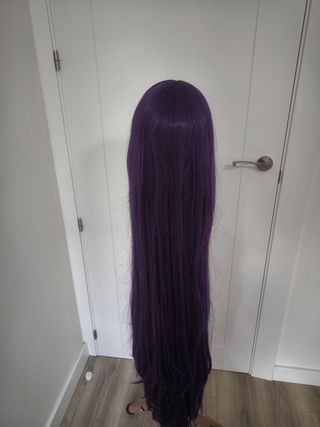 Peluca larga morada - 100cm
