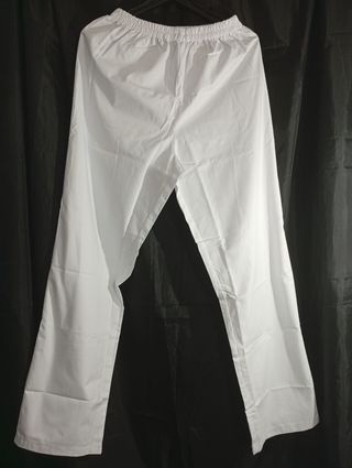 Pantalón blanco trabajo - cintura elástica