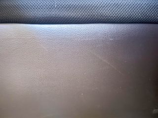 Canapé abatible marrón, pìel sintetica